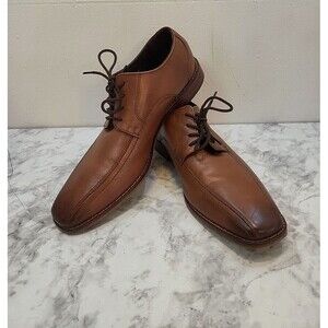 Florsheim Mens 10.5 D Dress Shoes Whiskey Brown Leather Lace Up Derby Business